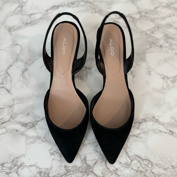 Aldo Creranna Suede Slingback Kitten Heels - Picture 2 of 11